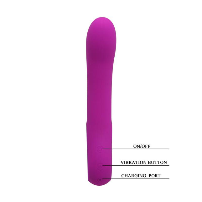 PRETTYLOVE Vibe Elmer Pink – USB презареждаем вибратор с 12 режима