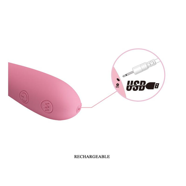 PRETTYLOVE Vibe Gloria Soft Pink – класически вибратор с 30 функции