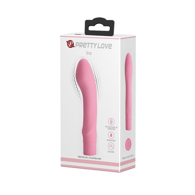 PRETTYLOVE Vibe Ira Silicone Pink – водоустойчив вибратор с 10 функции