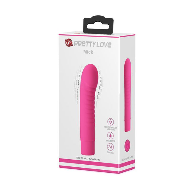 PRETTYLOVE Vibe Mick Silicone Pink – елегантен водоустойчив вибратор с 10 режима