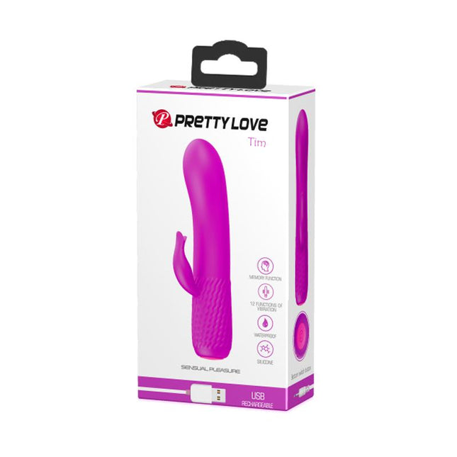 PRETTYLOVE Vibe Tim – USB презареждаем силиконов вибратор с 12 функции