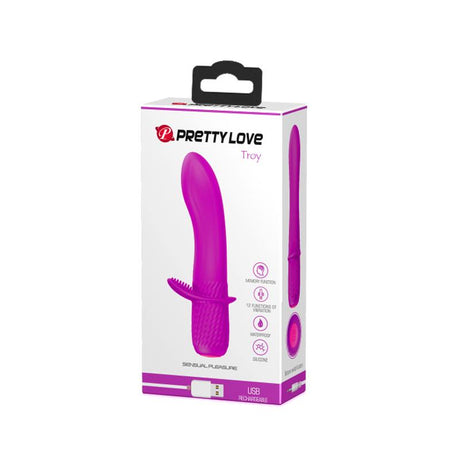PRETTYLOVE Vibe Troy – USB презареждаем вибратор с 12 режима