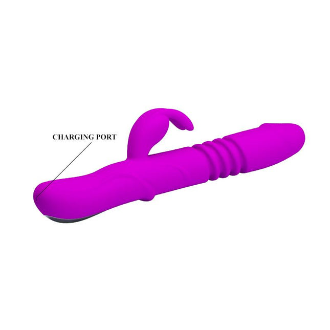 PRETTYLOVE Vibe Ward Purple – многофункционален вибратор с въртене и вибрации