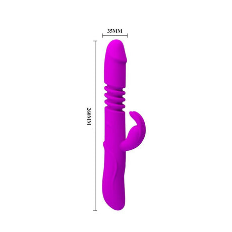 PRETTYLOVE Vibe Ward Purple – многофункционален вибратор с въртене и вибрации