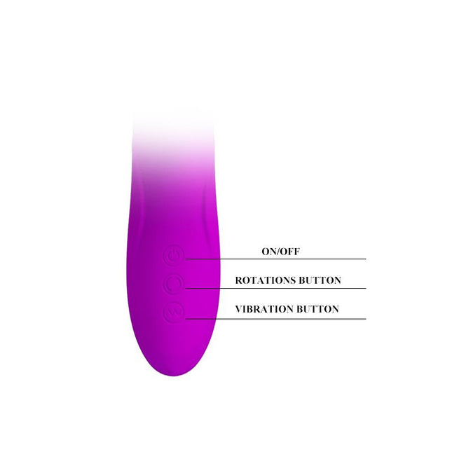 PRETTYLOVE Vibe Ward Purple – многофункционален вибратор с въртене и вибрации