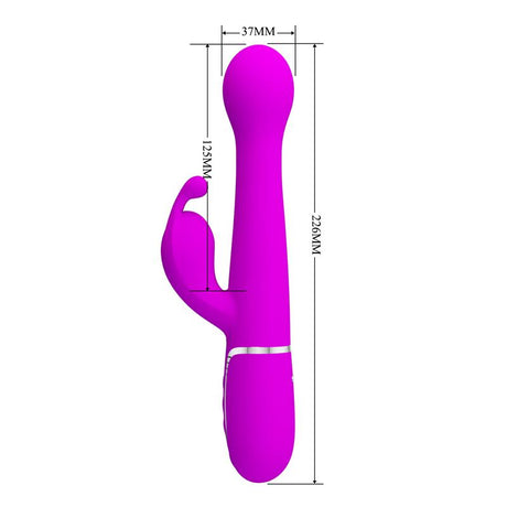 PRETTYLOVE Dejon Pink – вибратор с въртящи се и тласкащи топчета