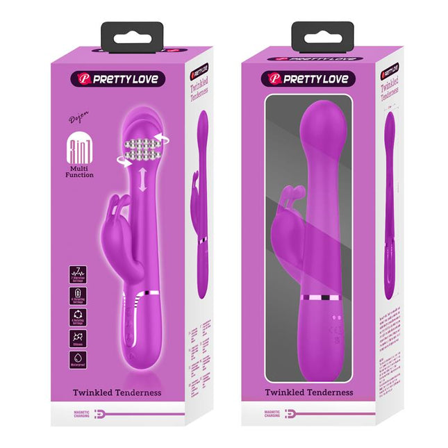 PRETTYLOVE Dejon Pink – вибратор с въртящи се и тласкащи топчета