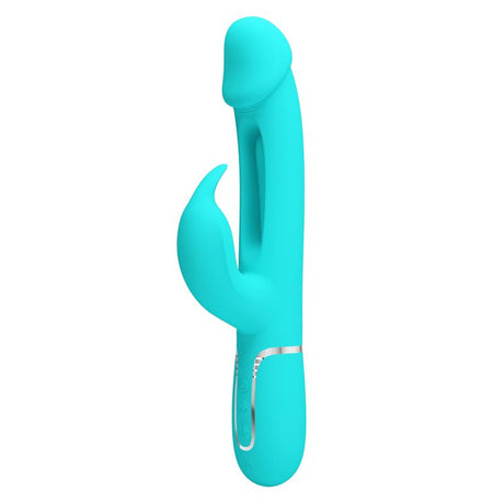 PRETTYLOVE Vibe with Tongue Kampas Green – водоустойчив вибратор с двойна стимулация