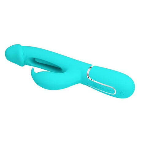 PRETTYLOVE Vibe with Tongue Kampas Green – водоустойчив вибратор с двойна стимулация