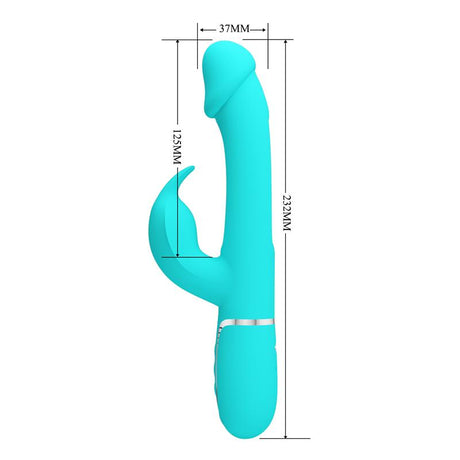 PRETTYLOVE Vibe with Tongue Kampas Green – водоустойчив вибратор с двойна стимулация