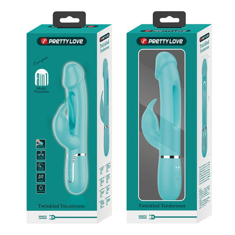 PRETTYLOVE Vibe with Tongue Kampas Green – водоустойчив вибратор с двойна стимулация
