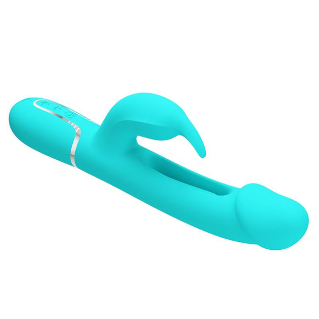 PRETTYLOVE Vibe with Tongue Kampas Green – водоустойчив вибратор с двойна стимулация