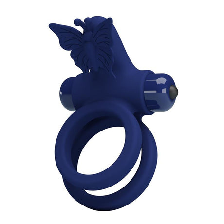 PRETTYLOVE Vibrating Double Penis Ring – вибриращ пръстен с двойна функция