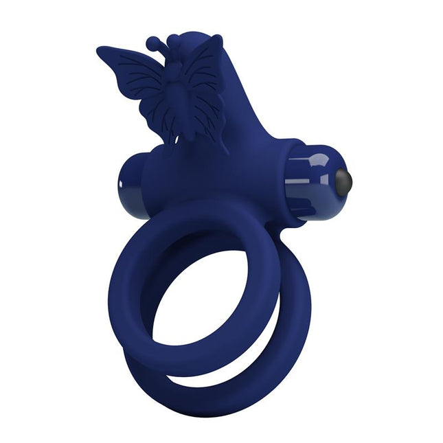 PRETTYLOVE Vibrating Double Penis Ring – вибриращ пръстен с двойна функция