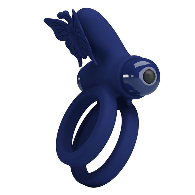 PRETTYLOVE Vibrating Double Penis Ring – вибриращ пръстен с двойна функция