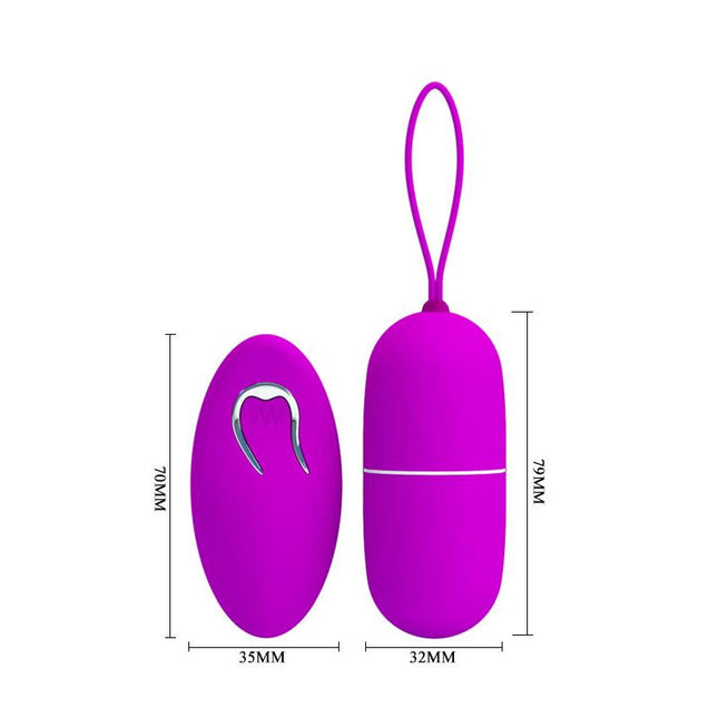 PRETTYLOVE Arvin Purple – вибриращо яйце с дистанционно управление