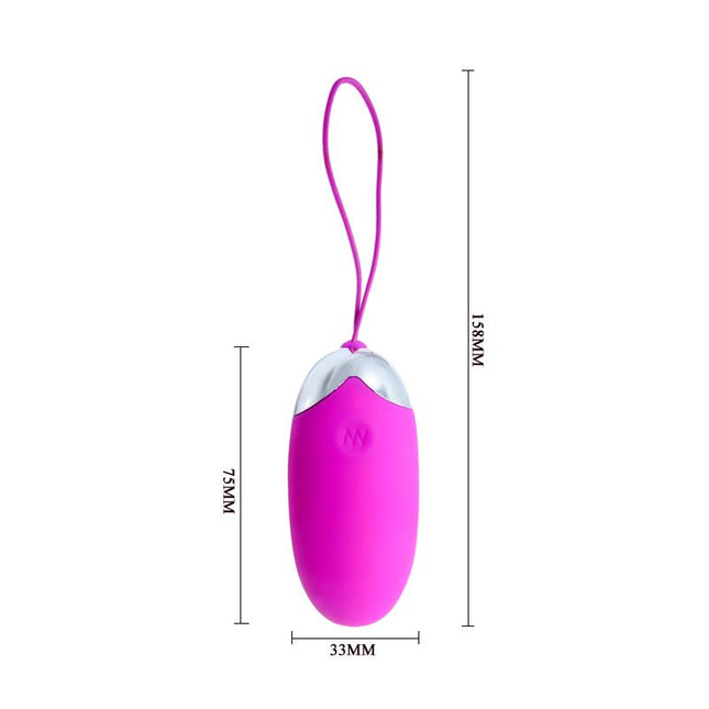 PRETTYLOVE Berger Pink – вибриращо яйце с дистанционно и 12 режима
