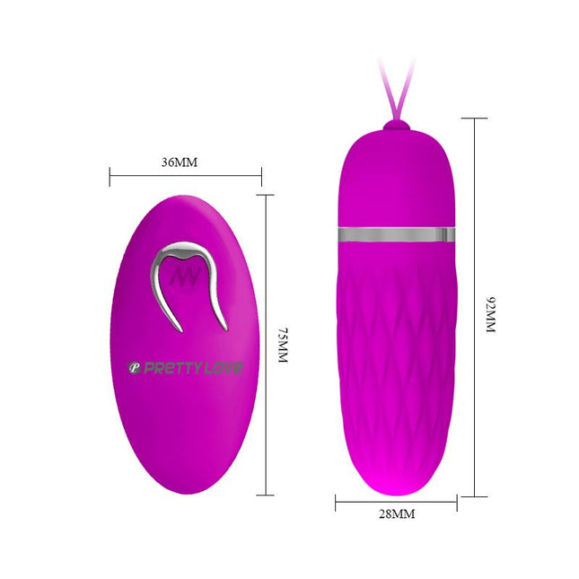 PRETTYLOVE Vibrating Egg Dawn Purple – дискретен виброяйце с дистанционно