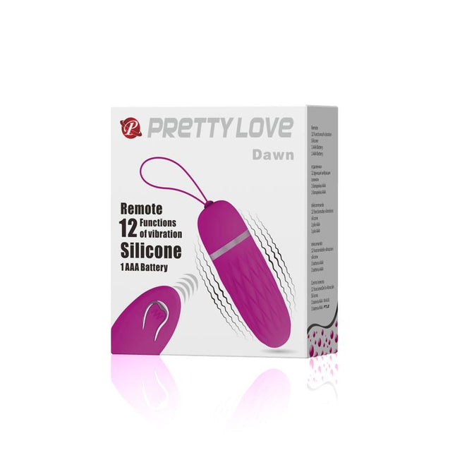 PRETTYLOVE Vibrating Egg Dawn Purple – дискретен виброяйце с дистанционно