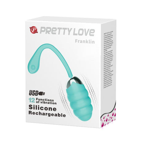 PRETTYLOVE Franklin – вибриращо яйце с USB зареждане и силикон