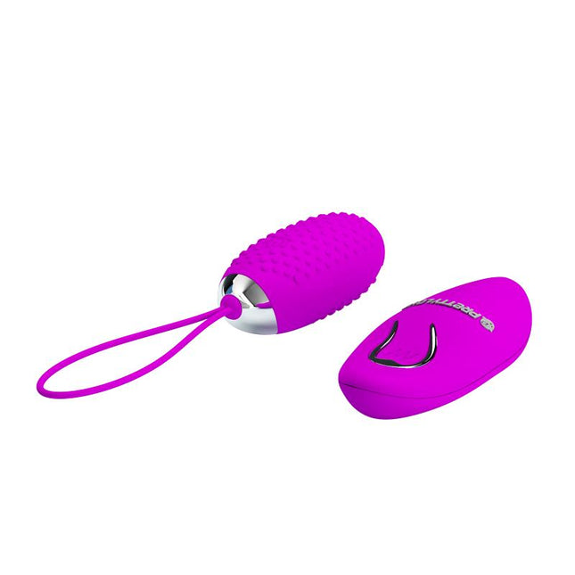 PRETTYLOVE Joanna USB Purple – компактно вибриращо яйце с дистанционно