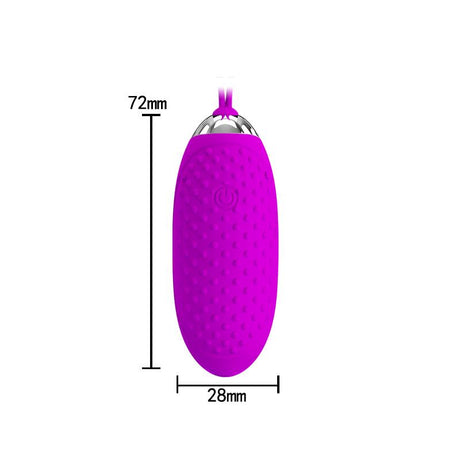 PRETTYLOVE Joanna USB Purple – компактно вибриращо яйце с дистанционно