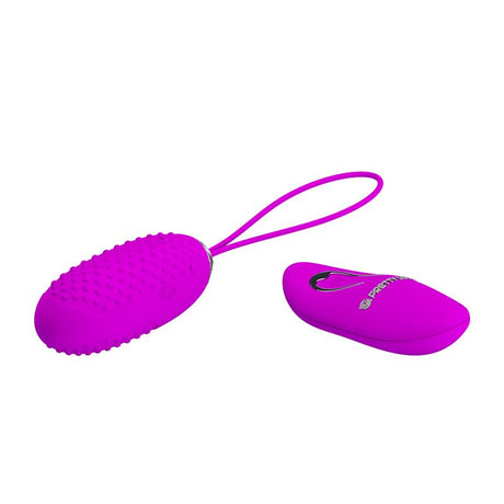PRETTYLOVE Joanna USB Purple – компактно вибриращо яйце с дистанционно