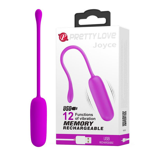 PRETTYLOVE Joyce – вибриращо яйце от силикон с USB зареждане