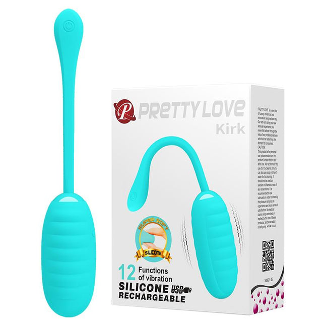 PRETTYLOVE Kirk – вибриращо яйце от силикон с USB зареждане