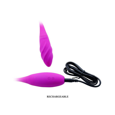 PRETTYLOVE Vibrating Eggs Snaky Purple – двойна вибрация и гъвкав дизайн