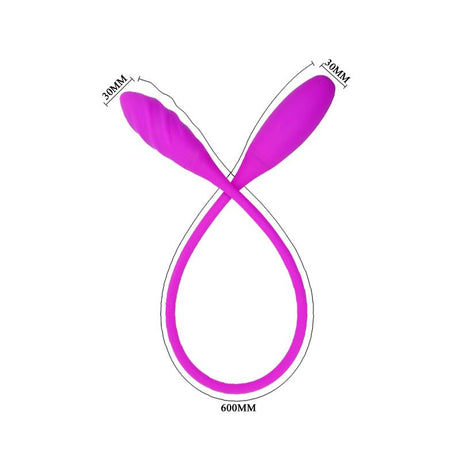 PRETTYLOVE Vibrating Eggs Snaky Purple – двойна вибрация и гъвкав дизайн