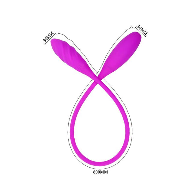 PRETTYLOVE Vibrating Eggs Snaky Purple – двойна вибрация и гъвкав дизайн