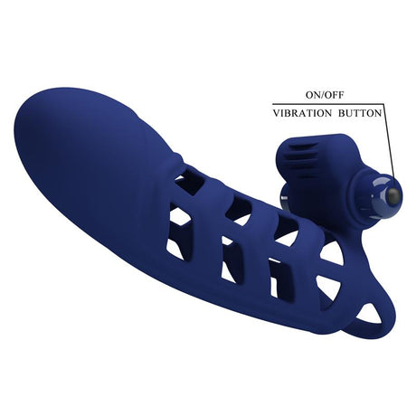 PRETTYLOVE Vibrating Peni Sleeve – вибрираща приставка с 10 режима