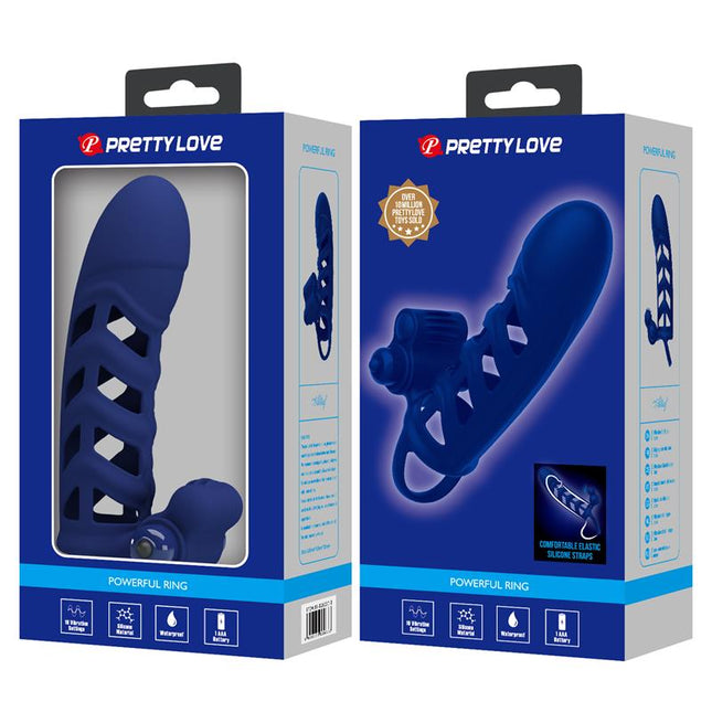 PRETTYLOVE Vibrating Peni Sleeve – вибрираща приставка с 10 режима