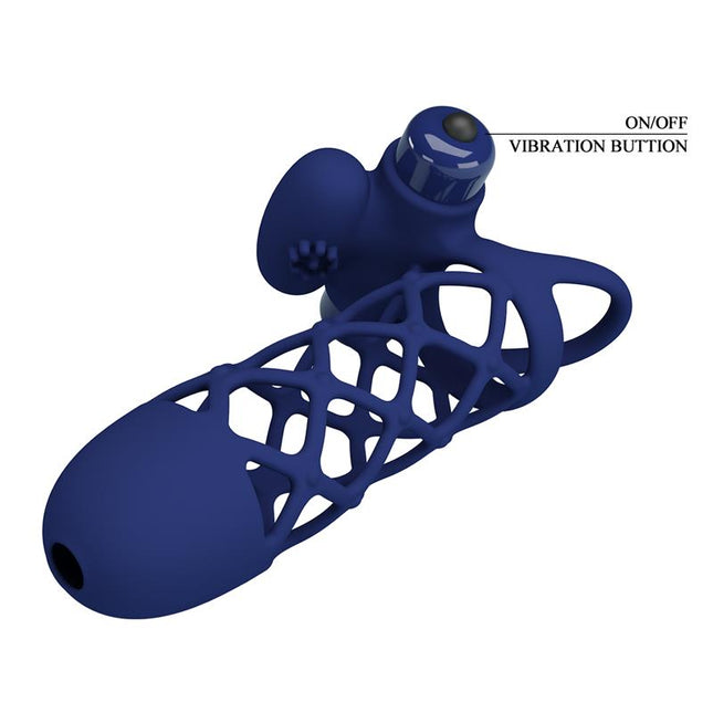 PRETTYLOVE Vibrating Penis Sleeve – вибрираща приставка с 10 режима