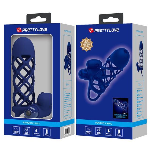 PRETTYLOVE Vibrating Penis Sleeve – вибрираща приставка с 10 режима
