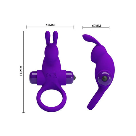 PRETTYLOVE Vibrating Rabbit – вибриращ пенис пръстен с 10 режима