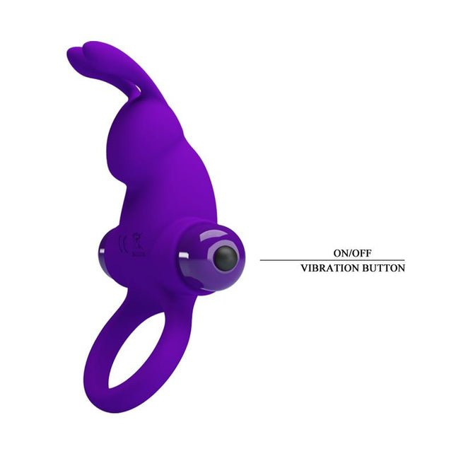 PRETTYLOVE Vibrating Rabbit – вибриращ пенис пръстен с 10 режима