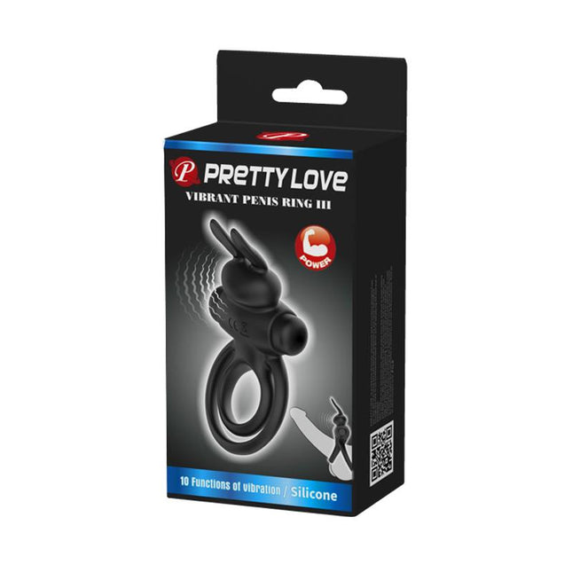 PRETTYLOVE Vibrant Penis Ring III – вибриращ пръстен с 10 режима