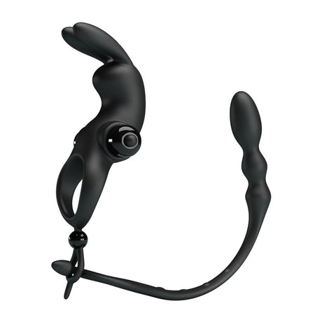 PRETTYLOVE Vibrating Ring с подвижна анална верига – тройна стимулация и комфорт