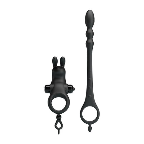 PRETTYLOVE Vibrating Ring с подвижна анална верига – тройна стимулация и комфорт