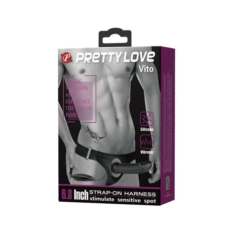 PRETTYLOVE Vito – Вибриращ страп-он с кух дилдо и дистанционно