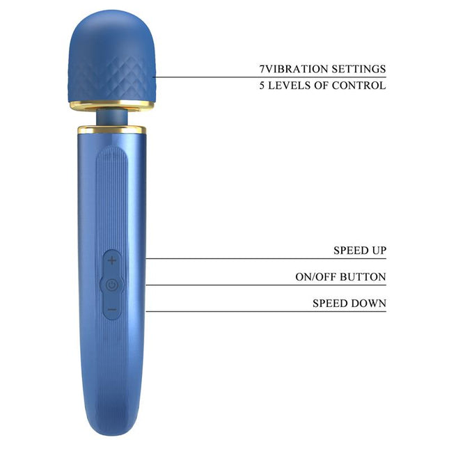 PRETTYLOVE Vibrating Wand – USB масажор с 5 скорости и силиконова глава