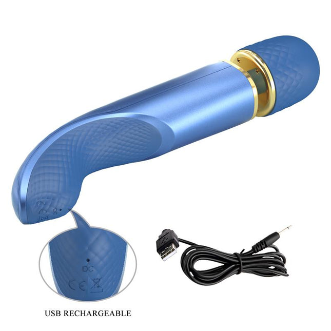 PRETTYLOVE Vibrating Wand – USB масажор с 5 скорости и силиконова глава