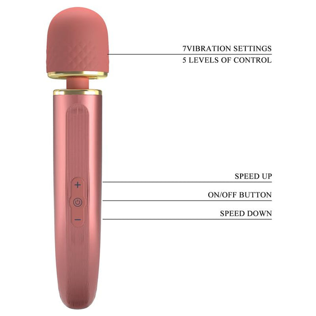 PRETTYLOVE Vibrating Wand – мощен USB масажор от силикон