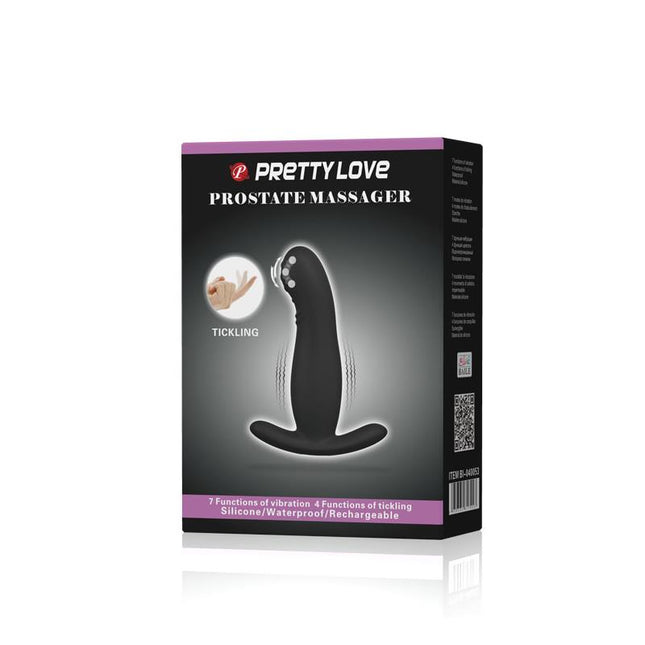 PRETTYLOVE Prostate Massager – водоустойчив масажор с функция за гъделичкане