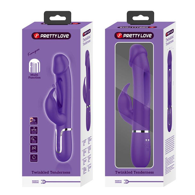 PRETTYLOVE Vibrator with Licking Kampas – водоустойчив стимулатор с два мотора