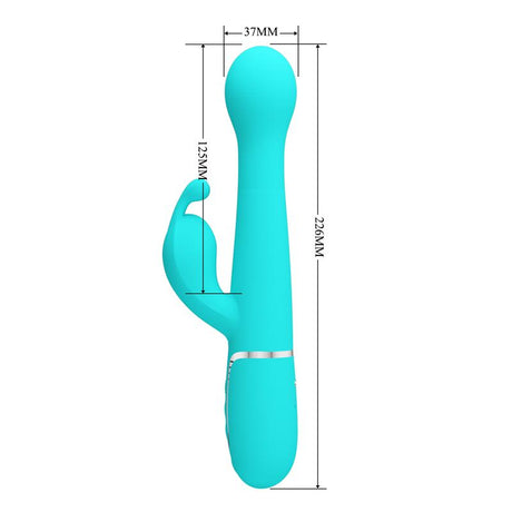 PRETTYLOVE Vive Dejon Blue – вибратор с въртящи се топчета и тласъци