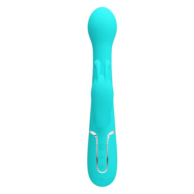 PRETTYLOVE Vive Dejon Blue – вибратор с въртящи се топчета и тласъци
