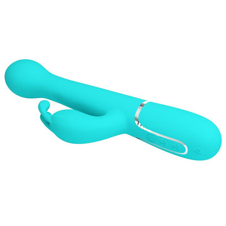 PRETTYLOVE Vive Dejon Blue – вибратор с въртящи се топчета и тласъци